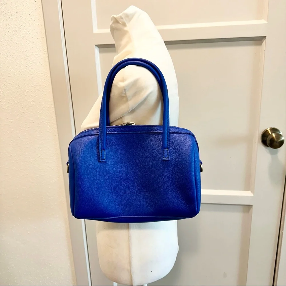 Portland Leather Goods Sloan Large Doctor Vibrant Astro Blue Satchel Premium - Picture 6 of 7